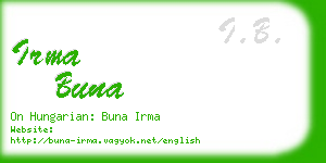 irma buna business card